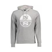 Grijs Katoenen Hoodie North Sails , Gray , Heren