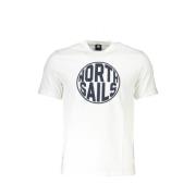 Katoenen Logo Print Korte Mouw Tee North Sails , White , Heren