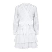 Feminine Voile Jurk Neo Noir , White , Dames