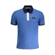 Blauw Katoenen Poloshirt met Korte Mouwen La Martina , Blue , Heren