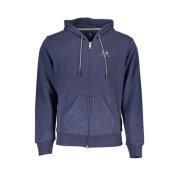 Blauwe hoodie met rits La Martina , Blue , Heren