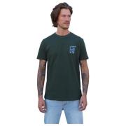 Cheers T-shirt met Groot Print Kultivate , Green , Heren