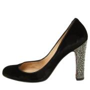 Pre-owned Velvet heels Christian Louboutin Pre-owned , Black , Dames