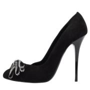 Pre-owned Suede heels Giuseppe Zanotti Pre-owned , Black , Dames