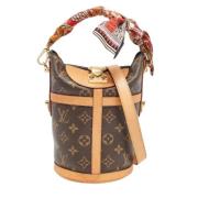 Pre-owned Coated canvas handbags Louis Vuitton Vintage , Brown , Dames