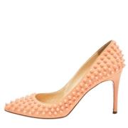 Pre-owned Leather heels Christian Louboutin Pre-owned , Orange , Dames