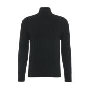 Zwart Gebreid Aw24 Handwas Paolo Pecora , Black , Heren