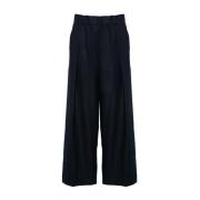 Blauwe Gestreepte Flanellen Broek Liu Jo , Blue , Dames