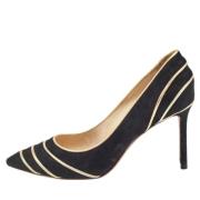 Pre-owned Suede heels Jimmy Choo Pre-owned , Black , Dames