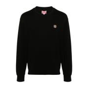 Zwarte Lucky Tiger Crew Neck Sweater Kenzo , Black , Heren