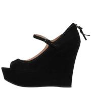 Pre-owned Suede heels Miu Miu Pre-owned , Black , Dames