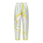 Zijden broek met print Tory Burch , Multicolor , Dames