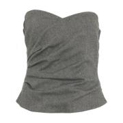 Grijze T-shirt Polo Collectie Aw24 Ottod'Ame , Gray , Dames