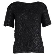 Pre-owned Wool tops Moncler Pre-owned , Black , Dames