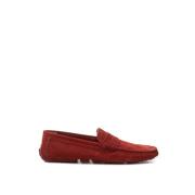 Bordeaux Lederen Loafers voor Mannen Bally , Red , Heren