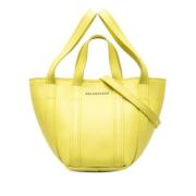 XS Everyday North-South Tote Satchel Balenciaga , Yellow , Dames