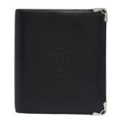 Pre-owned Leather wallets Cartier Vintage , Black , Heren