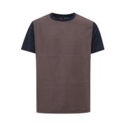 Blauw Katoenen T-Shirt Brioni , Brown , Heren