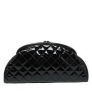 Pre-owned Leather clutches Chanel Vintage , Black , Dames