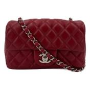 Pre-owned Leather chanel-bags Chanel Vintage , Red , Dames