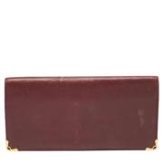 Pre-owned Leather wallets Cartier Vintage , Red , Dames