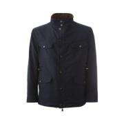 Blauwe Wol Elegante Jas voor Mannen Lardini , Blue , Heren