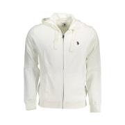 Klassieke Witte Hoodie met Rits U.s. Polo Assn. , White , Heren