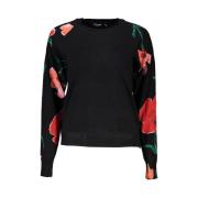 Stijlvolle Contrasttrui Desigual , Black , Dames