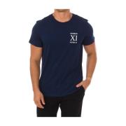 Navyblauw T-shirt met korte mouwen Bikkembergs , Blue , Heren