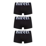 Driepak boxershorts met logo Diesel , Black , Heren