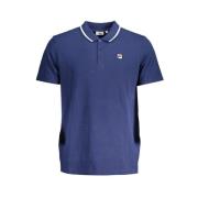 Klassieke Blauwe Katoenen Polo met Contrastdetails Fila , Blue , Heren