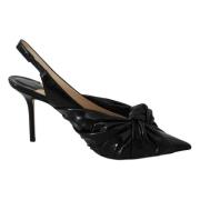 Elegante Zwarte Leren Pumps met Puntige Neus Jimmy Choo , Black , Dame...