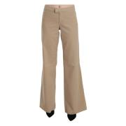 Beige Flared Luxe Broek Just Cavalli , Beige , Dames