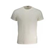 Witte Katoenen Logoshirt K-Way , White , Heren