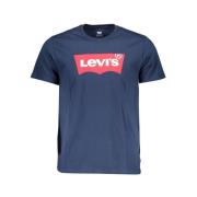 Klassiek Blauw T-shirt met Logo Levi's , Blue , Heren