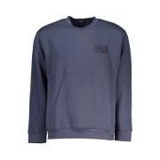 Elegant Geborduurd Sweatshirt Blauw Cavalli Class , Blue , Heren