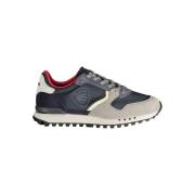 Sportieve Polyester Sneaker met Contrastdetails Blauer , Blue , Heren