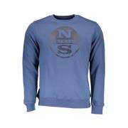 Blauw Bedrukt Logo Sweatshirt North Sails , Blue , Heren