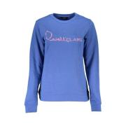 Blauwe Katoenen Sweatshirt Geborduurd Logo Cavalli Class , Blue , Here...