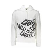 Elegant witte hoodie Cavalli Class , White , Heren