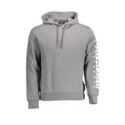 Grijze Hoodie Katoenmix Stijlvol Napapijri , Gray , Heren