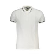 Wit Katoenen Poloshirt met Borduurwerk Cavalli Class , White , Heren