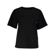 Zwart katoenen T-shirt met exclusieve print Cavalli Class , Black , Da...