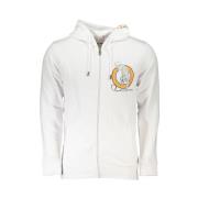 Designer Zip-Up Hoodie Casual Luxury Cavalli Class , White , Heren