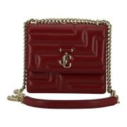 Gewatteerde Leren Schoudertas Cranberry Rood Jimmy Choo , Red , Dames