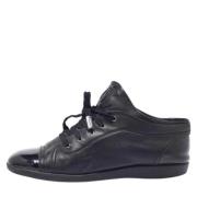 Pre-owned Leather sneakers Chanel Vintage , Black , Dames