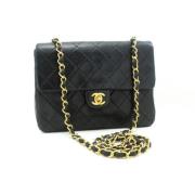 Pre-owned Leather chanel-bags Chanel Vintage , Black , Dames