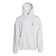 Wit Katoen Logo Hoodie Sweatshirt Balenciaga , White , Heren