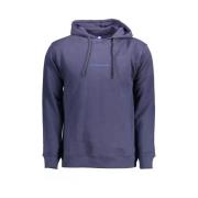 Blauwe Katoenen Hoodie met Print North Sails , Blue , Heren