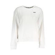 Biologisch Katoenen Sweatshirt, Geborduurd Logo Fila , White , Dames